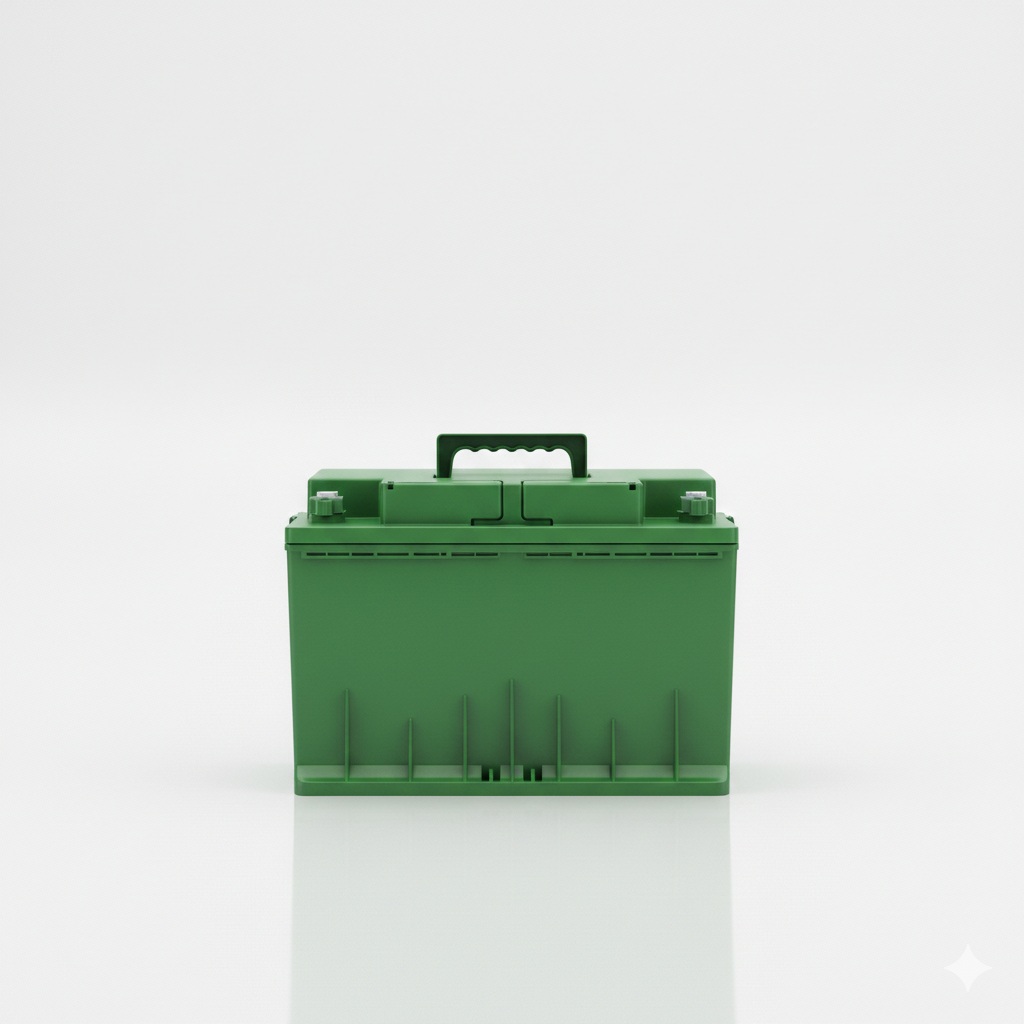 Engineered automotive plastic battery box
